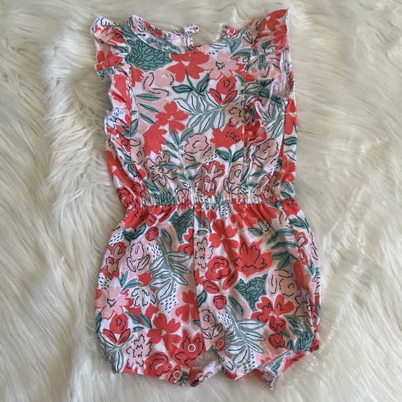 Carter's Other - Carter’s Baby Girl Floral Romper SZ 12 Months 🌸